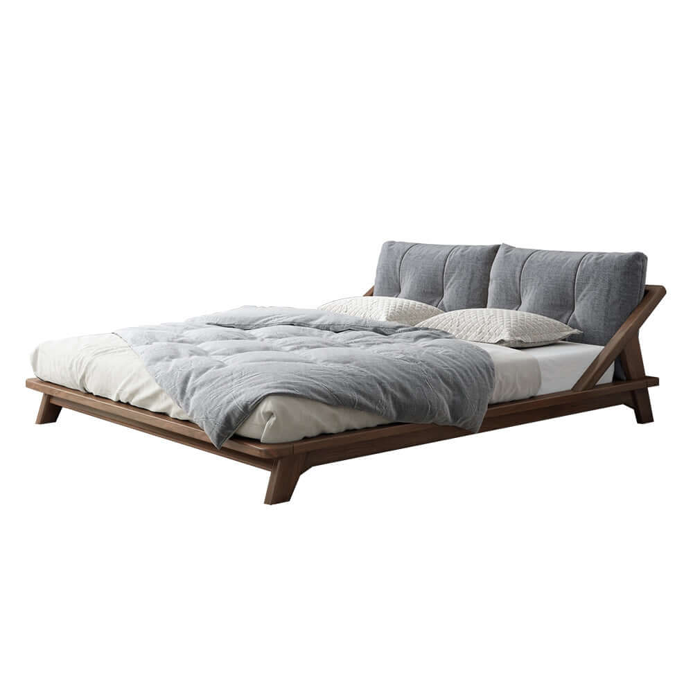 Double bed made of solid wood with tatami design for a natural and sturdy sleeping experience
