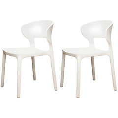 Scandinavian Stackable Side Chair with Open Back and Plastic & Acrylic Material Dining Chairs