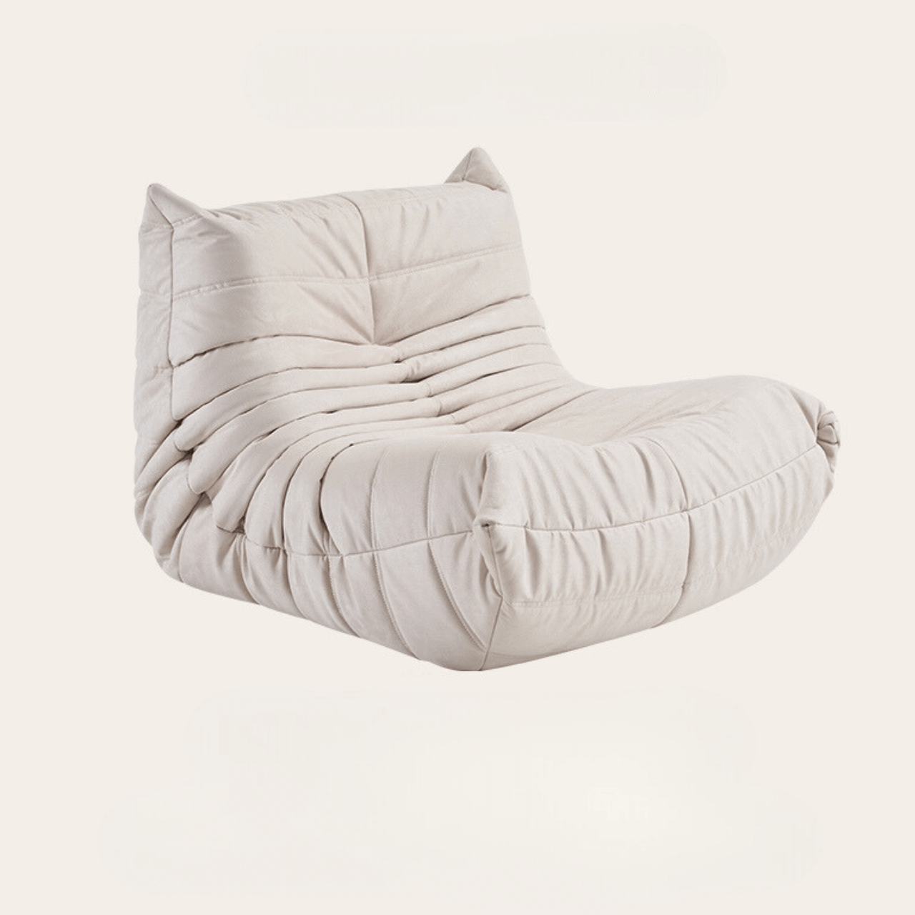 Kids' suede furry caterpillar lounge chair and single Togo sofa available in multiple colors
