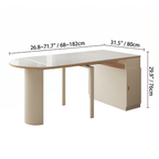 Conjunto de Mesa y Sillas de Comedor Expandible Minimalista Moderno