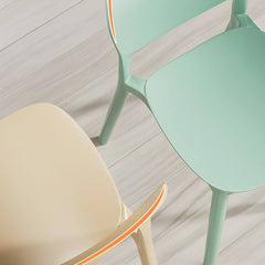 Nordic Backrest Stackable Chair with Acrylic Legs for Dining Room Dining Chairs
