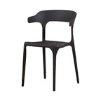 Stackable Nordic acrylic dining chair with armrest and clear acrylic legs