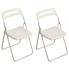 Collapsible Open Back Side Chair with Plastic & Acrylic Material - Modern Kitchen & Dining Dining Chairs