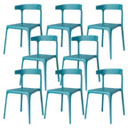 Stackable Nordic acrylic dining chair with backrest and acrylic legs