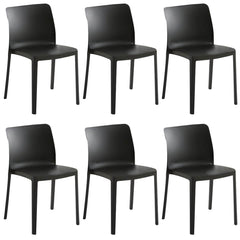 Scandinavian Plastic & Acrylic Kitchen & Dining Chair with Low Back Dining Chairs