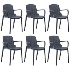 Modern Plastic Solid Back Side Chair 32"H Acrylic Dining Chair for Restaurant Dining Chairs