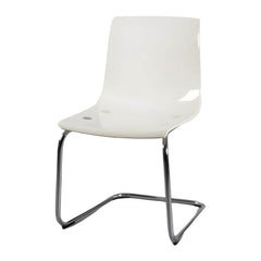 Gorgeous Scandinavian Style Side Chair - Low Back Plastic & Acrylic Chair for Kitchen & Dining Dining Chairs