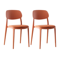 Plastic Scandinavian Living Room Side Chair Matte Finish Open Back Dining Chair Dining Chairs