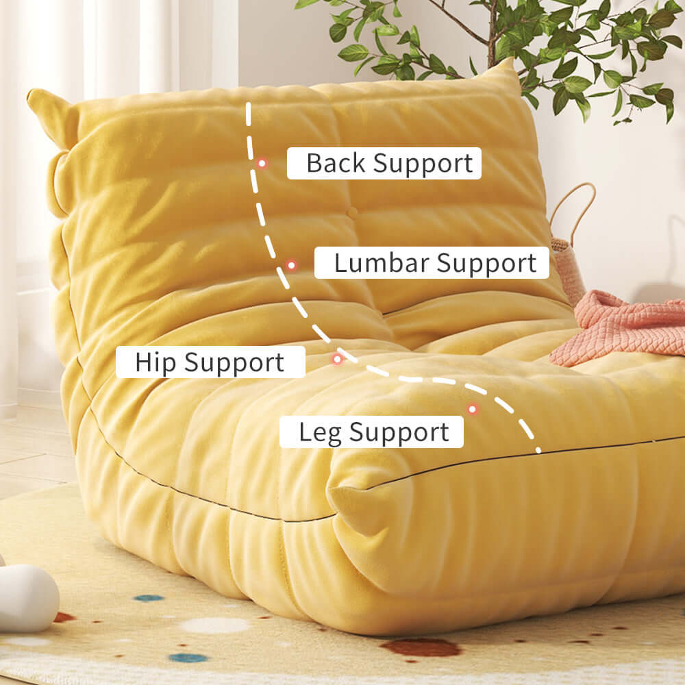 Kids sofa chair in caterpillar design, comfortable and stylish Togo-style seating