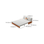 Orange polyester blend sleeper sofa with steel frame and casters, modern futon for versatile seating