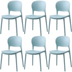 Scandinavian style stackable plastic and acrylic dining side chair for kitchen and dining