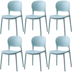 Scandinavian Style Plastic & Acrylic Stackable Kitchen & Dining Side Chair Dining Chairs
