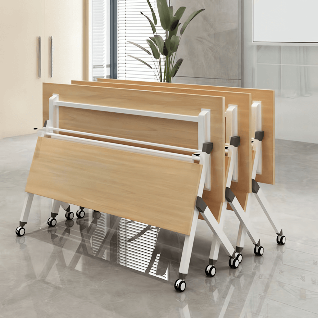 Folding table and chair set designed for versatile use in dynamic office spaces