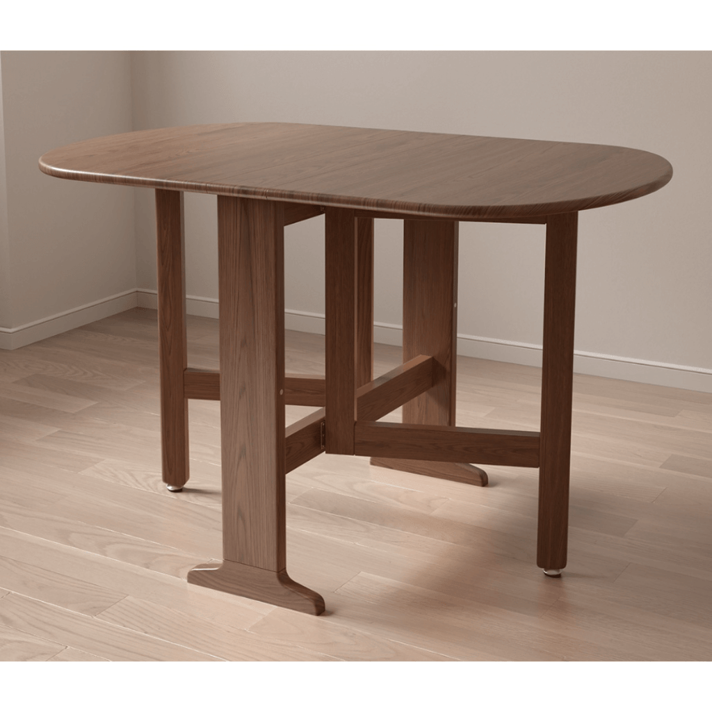 Wooden round folding table ideal for versatile home use and easy storage