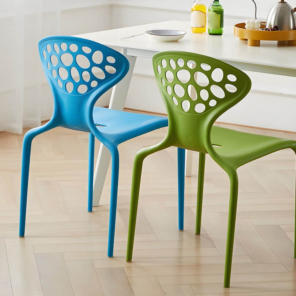 Nordic acrylic dining chair with armrest and backrest, featuring transparent acrylic legs
