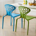 Nordic acrylic dining chair with armrest and backrest, featuring transparent acrylic legs