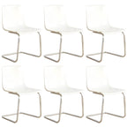 Scandinavian style plastic and acrylic non-upholstered side dining chair