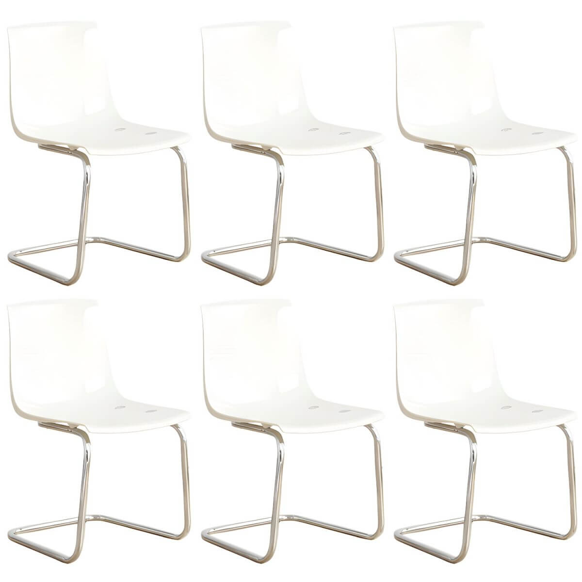 Scandinavian style plastic and acrylic non-upholstered side dining chair
