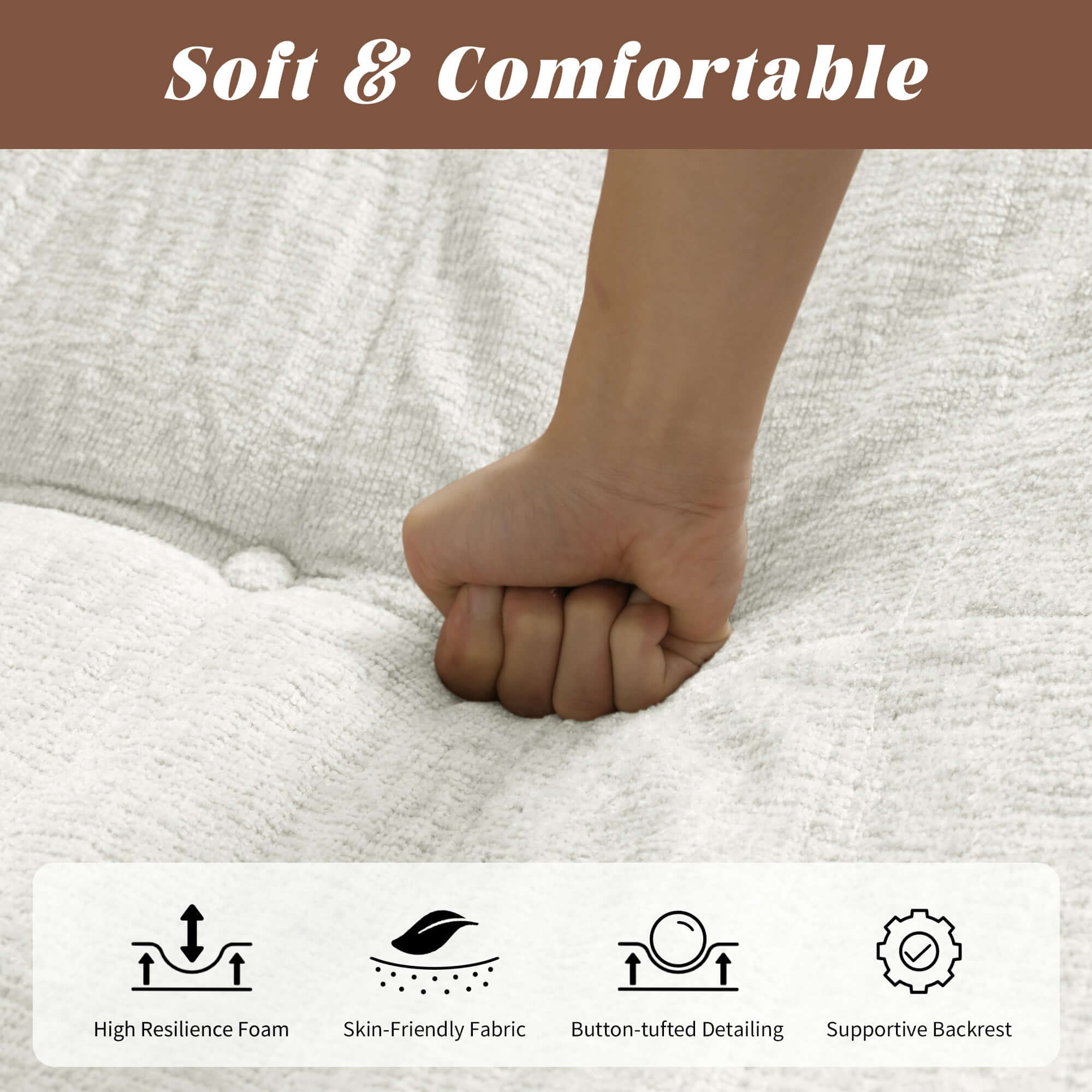 Comfortable lazy compressed foam floor couch shaped like a caterpillar, perfect as a Togo sofa chair