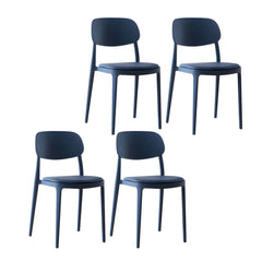 Plastic Scandinavian Living Room Side Chair Matte Finish Open Back Dining Chair Dining Chairs