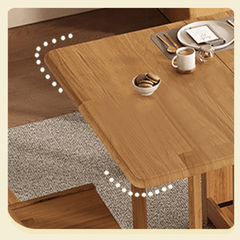 Space-Saving Scandinavian-Inspired Folding Table - Perfect for Family Meals and Gatherings