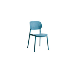 Scandinavian Style Stackable Plastic & Acrylic Side Chair with Low Back Dining Chairs