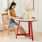 Modern terrazzo dining table with sleek design, perfect for cozy meals and home office use