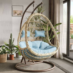Waterproof Tropical Porch Swing with Stand Alloy with Pads & Chain & Stand Porch Swings