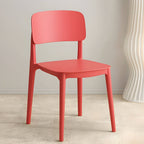 Scandinavian style stackable plastic and acrylic side chair for kitchen and dining