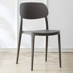 Plastic Scandinavian Living Room Side Chair Matte Finish Open Back Dining Chair Dining Chairs