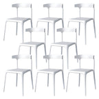 Stackable Nordic acrylic dining chair with backrest and acrylic legs