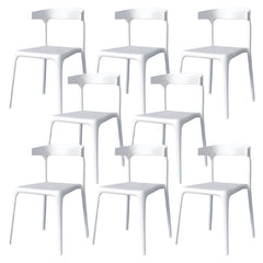 Nordic Stackable Backrest Acrylic Chair with Acrylic Legs for Dining Room Dining Chairs