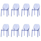 Armless acrylic side Parsons dining chair for indoor home use