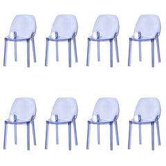 Home Indoor Armless Dining Chairs Acrylic Side Parsons Chair Dining Chairs