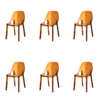 Armless acrylic side Parsons dining chair for indoor home use