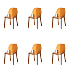 Home Indoor Armless Dining Chairs Acrylic Side Parsons Chair Dining Chairs
