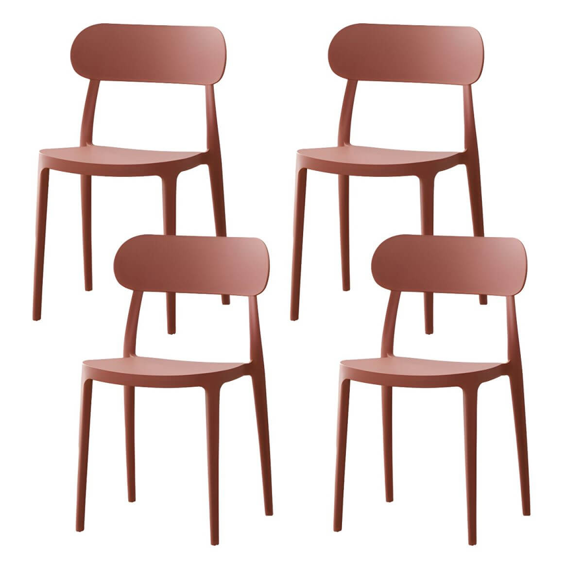 Modern Scandinavian dining chair made of plastic and acrylic, perfect for kitchen and dining areas
