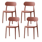 Modern Scandinavian dining chair made of plastic and acrylic, perfect for kitchen and dining areas