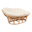 Cozy natural rattan papasan chair available in single or double size for comfortable lounging