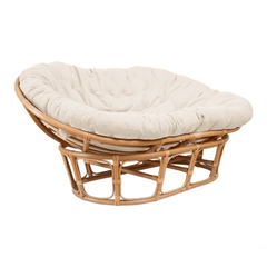 Natural Rattan Papasan Chair - Cozy Lounge Sofa