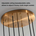 7-Tier Asymmetrical Crystal Chandelier in Gold with LED Lighting