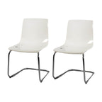 Scandinavian style low back side chair made of plastic and acrylic, ideal for kitchen and dining areas