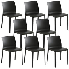 Scandinavian Plastic & Acrylic Kitchen & Dining Chair with Low Back Dining Chairs