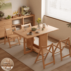 Folding dining table with storage, space-saving and multi-purpose design for small spaces