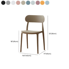 Modern Scandinavian Plastic & Acrylic Kitchen & Dining Chair Dining Chairs