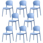 Scandinavian style stackable plastic and acrylic dining side chair for kitchen and dining