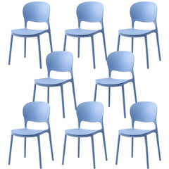 Scandinavian Style Plastic & Acrylic Stackable Kitchen & Dining Side Chair Dining Chairs