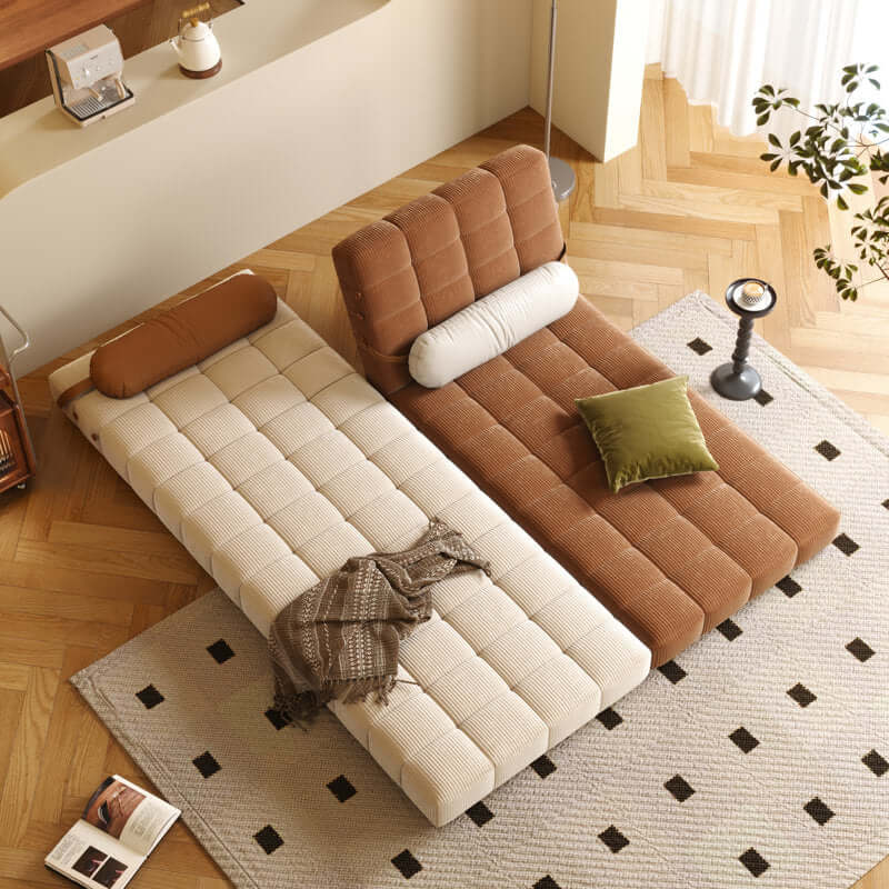 Upholstered convertible sleeper sofa bed and accent chair for versatile seating and sleeping