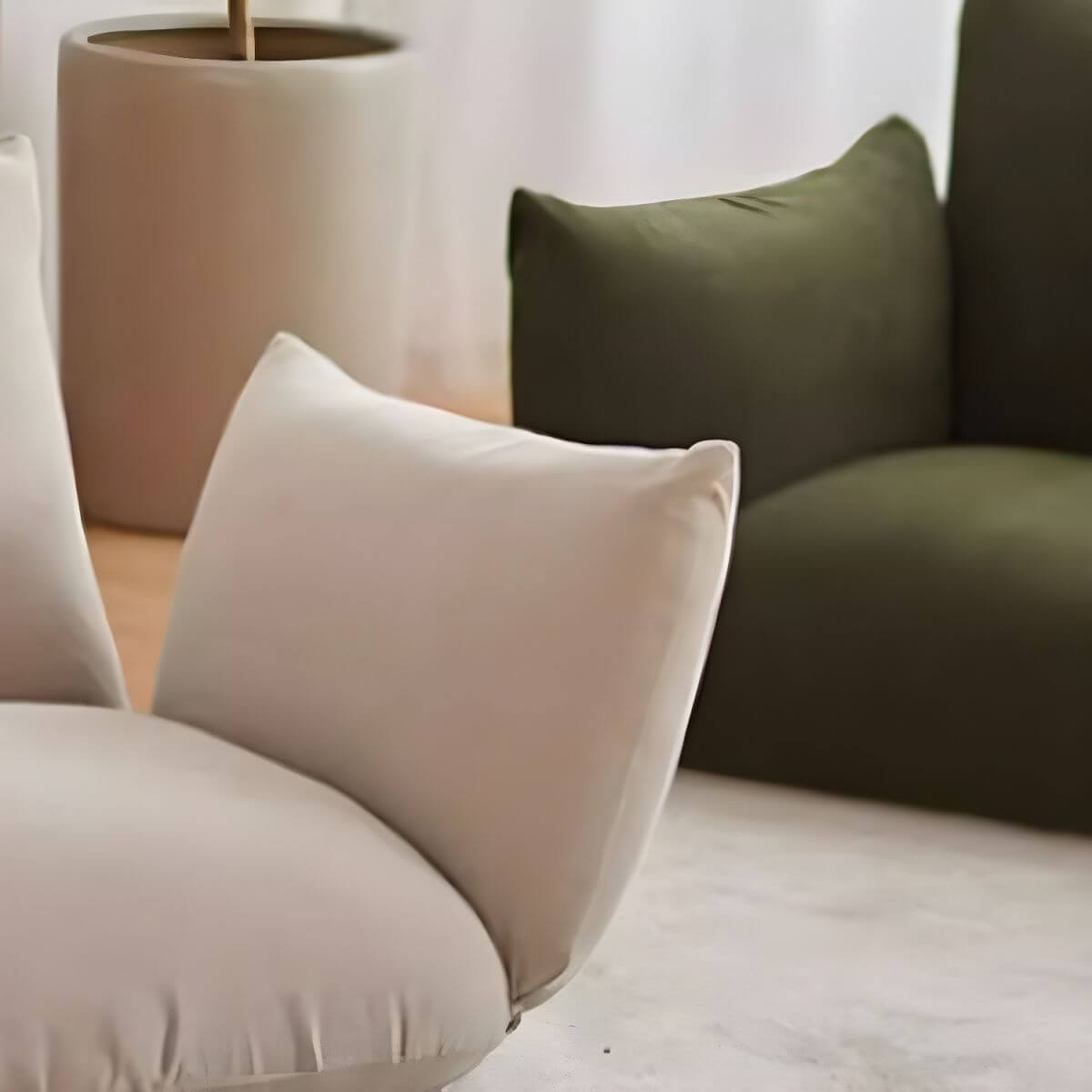 Modern polyester fiber sofa with foam seat and removable slipcover for stylish comfort