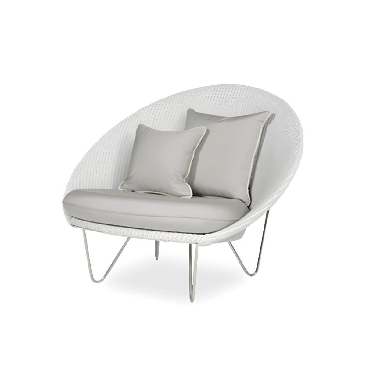 Contemporary woven back papasan accent chair with dimensions 41.34 by 33.86 by 36.61 inches